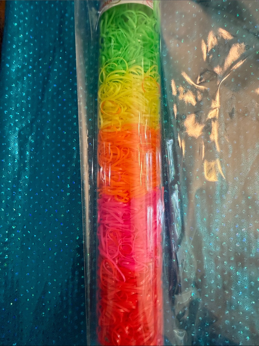 ABC Kids Neon Rainbow Hair Elastics: Multicolor Neon Pack (2K Pc./Pack)